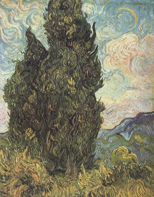 Vincent Van Gogh Cypresses (nn04) China oil painting art
